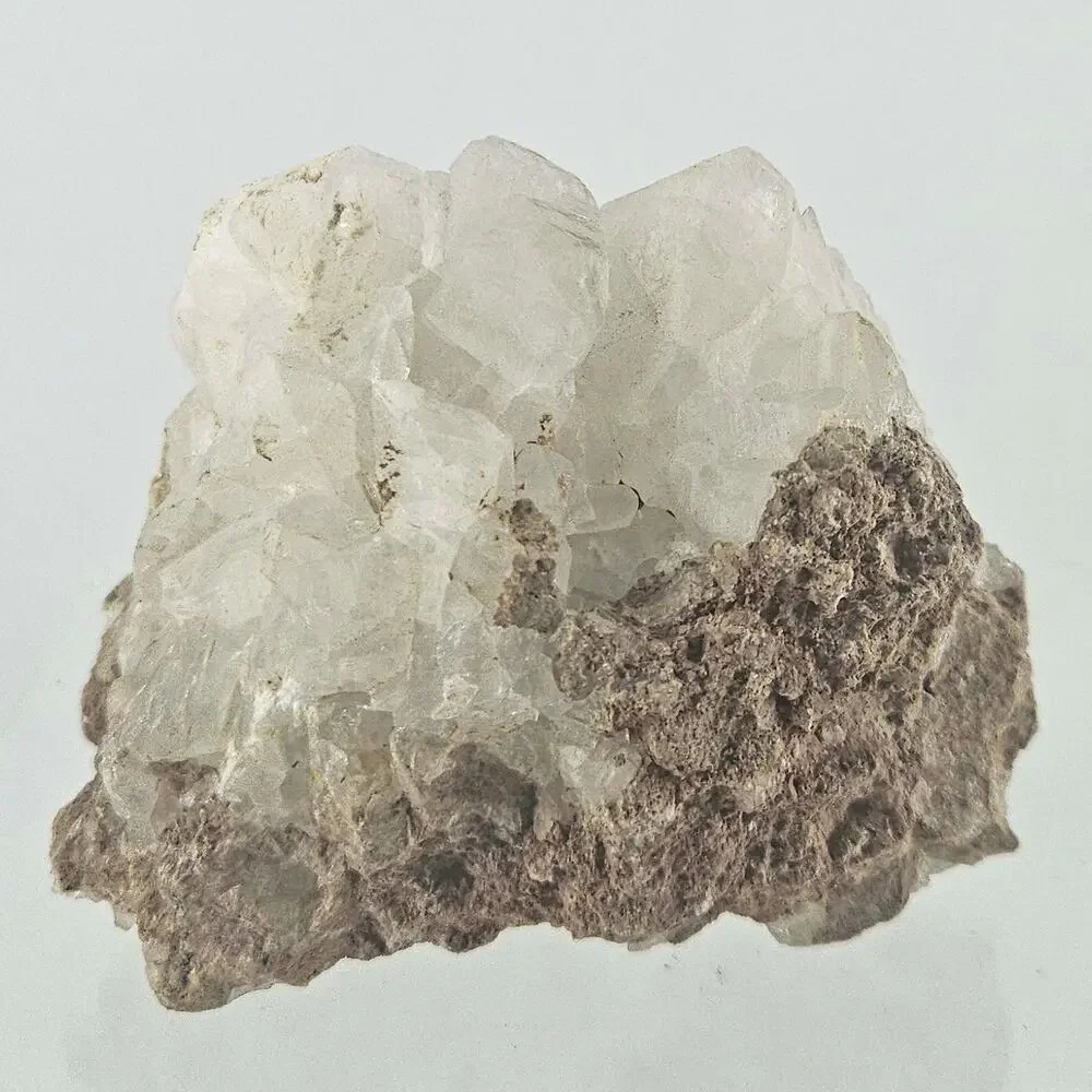 Natural mineral specimen quartz or apophyllite crystal cluster